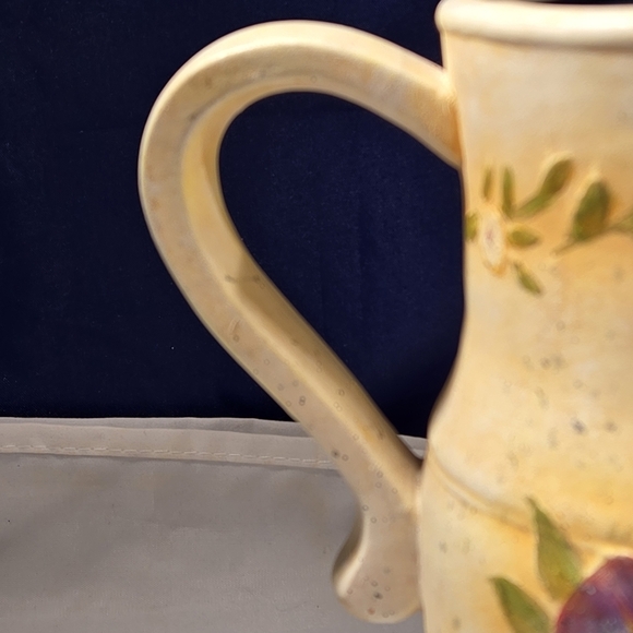 Bob's Pottery Large creamer Pitcher "Pansy Vines" By Artist Susan Winget - Picture 3 of 9